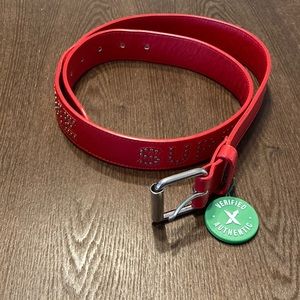 Red Studded Supreme Belt